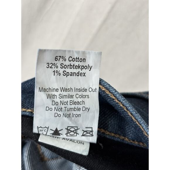 Cohen & Sons Cafe Slim Mens Preppy Designer Hipster Jeans Size 32 X 32 Dark Wash - Picture 4 of 10